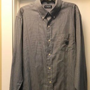 Micro check long sleeve button down